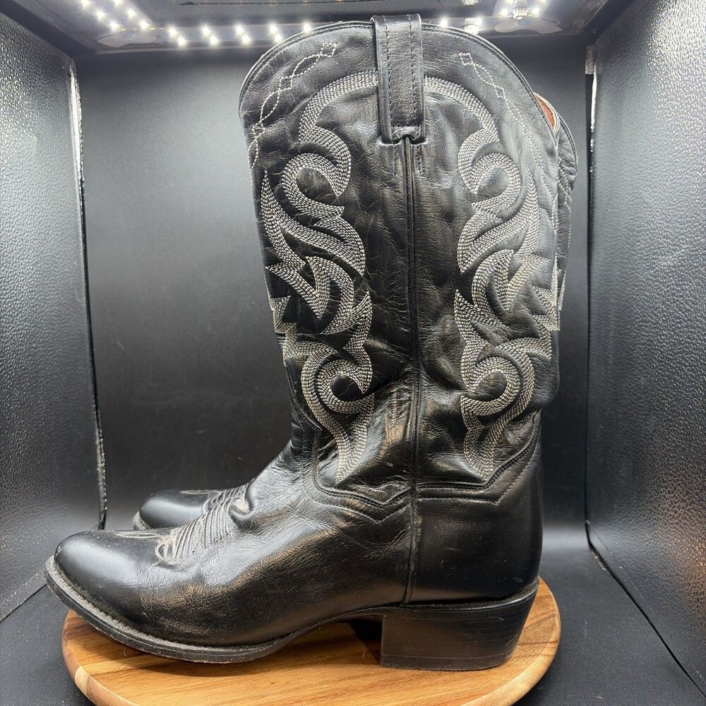 Dan Post Milwaukee Mignon Mens Size 12 EW Round Toe Western Boots Black DP2110R
